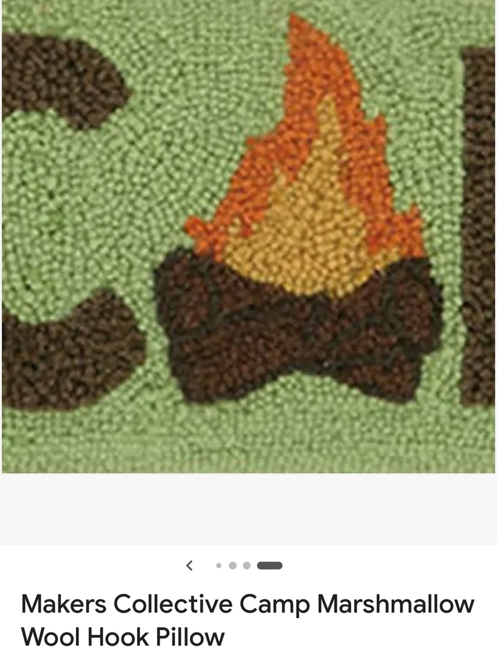 NWT Makers Collective CAMP Hooked Lumbar Pillow 9” x 18” - Picture 11 of 12